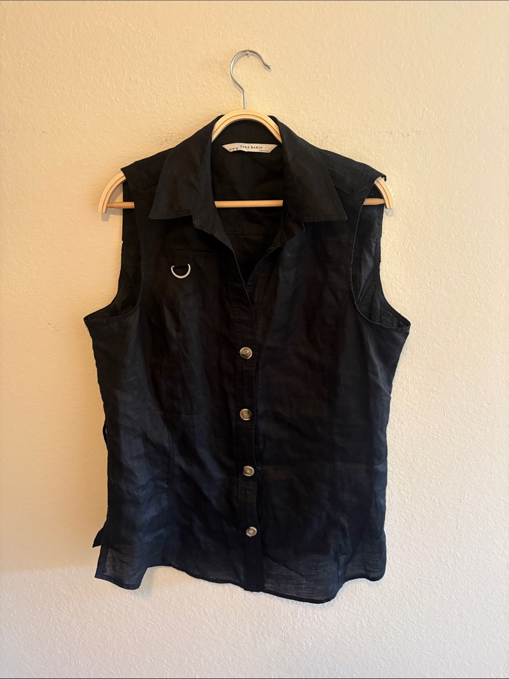 Zara Basic Linen Vest